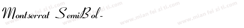 Montserrat SemiBol字体转换